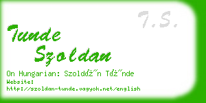 tunde szoldan business card